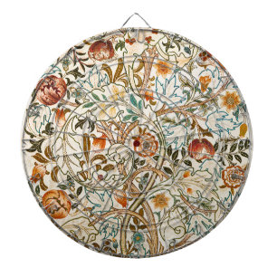 Morris Acanthus Floral Crewel Embroidery Pattern Dartboard