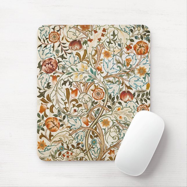  Morris Acanthus Floral Crewel Embroidery Pattern Mouse Pad (With Mouse)