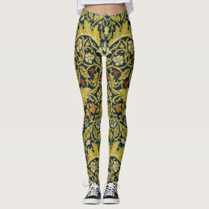 Morris Acanthus Leaves Twining Stem Flowers Carpet Leggings