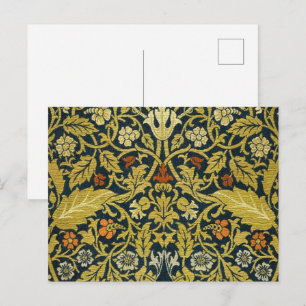 Morris Acanthus Leaves Twining Stem Flowers Carpet Postcard