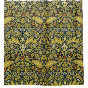 Morris Acanthus Leaves Twining Stem Flowers Carpet Shower Curtain