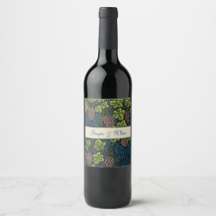 Morris - Antique 1873 Grape & Leave & Vine Pattern Wine Label