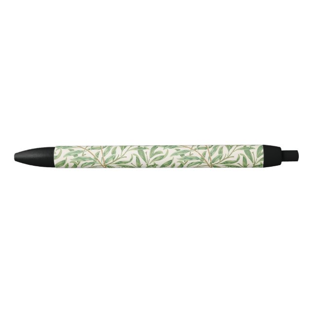 Morris - Antique willow leaves & Branches Pattern Black Ink Pen (Front)