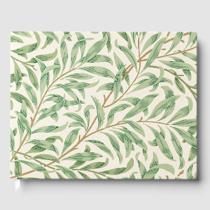 Morris - Antique willow leaves & Branches Pattern Guest Book