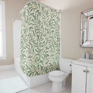 Morris - Antique willow leaves & Branches Pattern Shower Curtain