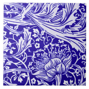Morris - Arcadia pattern in Purple and White Ceramic Tile