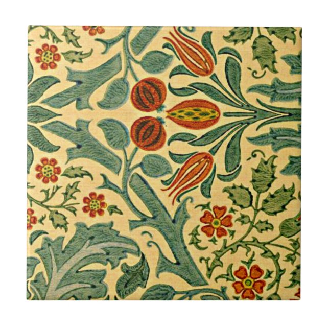 Morris - Autumn Flower Tile (Front)