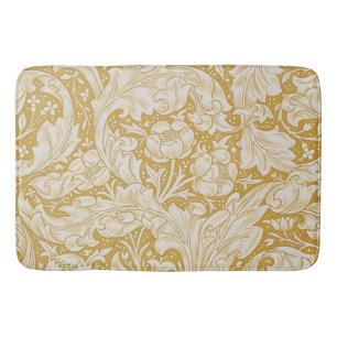 Morris Bachelor's Button Flower & Golden Stems Bath Mat