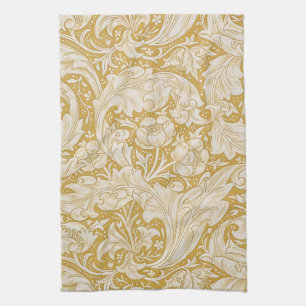 Morris Bachelor's Button Flower & Golden Stems Tea Towel