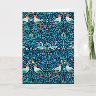 Morris - Birds, colourful vintage pattern Card