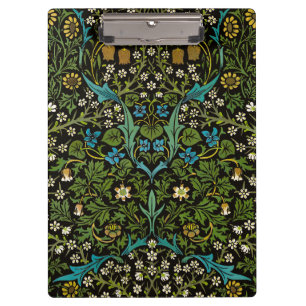 Morris Black Background Vintage Blackthorn Pattern Clipboard