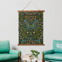 Morris Black Background Vintage Blackthorn Pattern