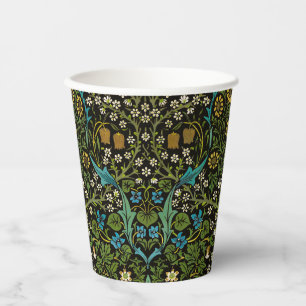 Morris Black Background Vintage Blackthorn Pattern Paper Cups
