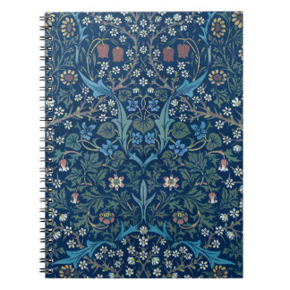 Morris Blue Background Vintage Blackthorn Pattern Notebook