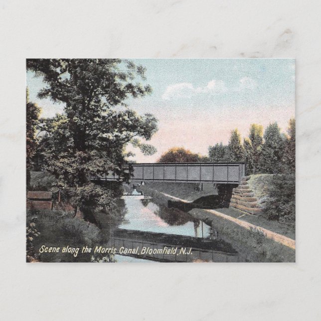 Morris Canal, Bloomfield, New Jersey, Vintage Postcard (Front)
