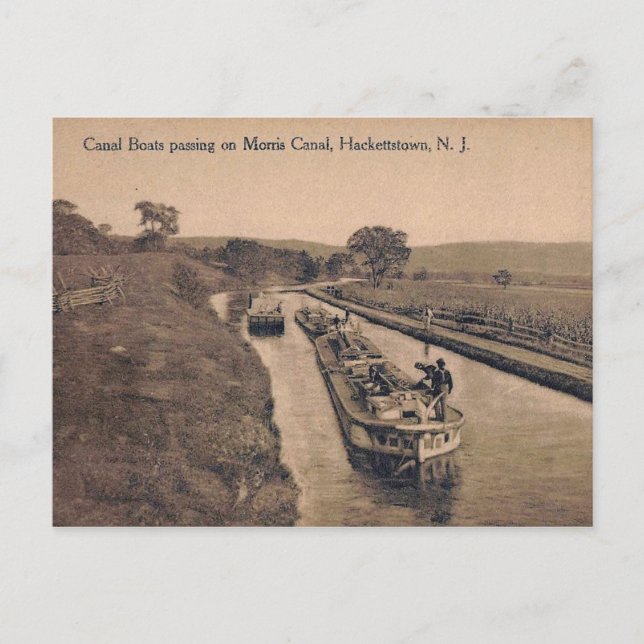 Morris Canal, Hackettstown, New Jersey Vintage Postcard (Front)