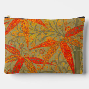Morris & Co. Bamboo Pattern Godwin Orange & Sage Accessory Pouch