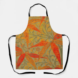 Morris & Co. Bamboo Pattern Godwin Orange & Sage Apron
