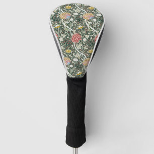 Morris Cray Vintage Blossom Floral Design Green Golf Head Cover