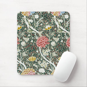 Morris Cray Vintage Blossom Floral Design Green Mouse Pad