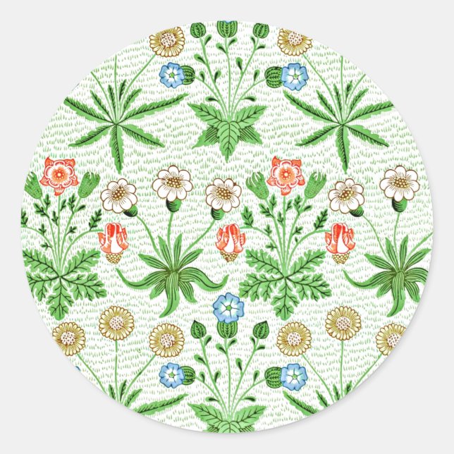 Morris - Daisy by William Morris Classic Round Sticker (Front)