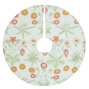 Morris Daisy, Classic Victorian Floral Pattern Brushed Polyester Tree Skirt