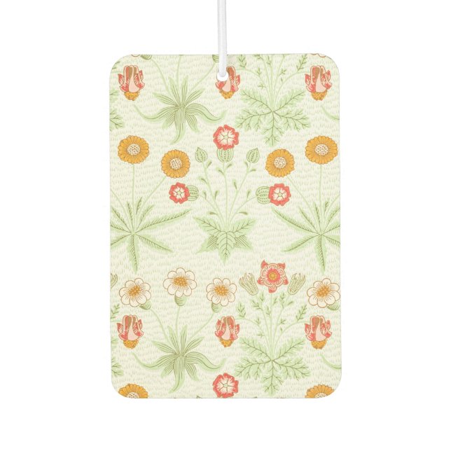 Morris Daisy, Classic Victorian Floral Pattern Car Air Freshener (Front)