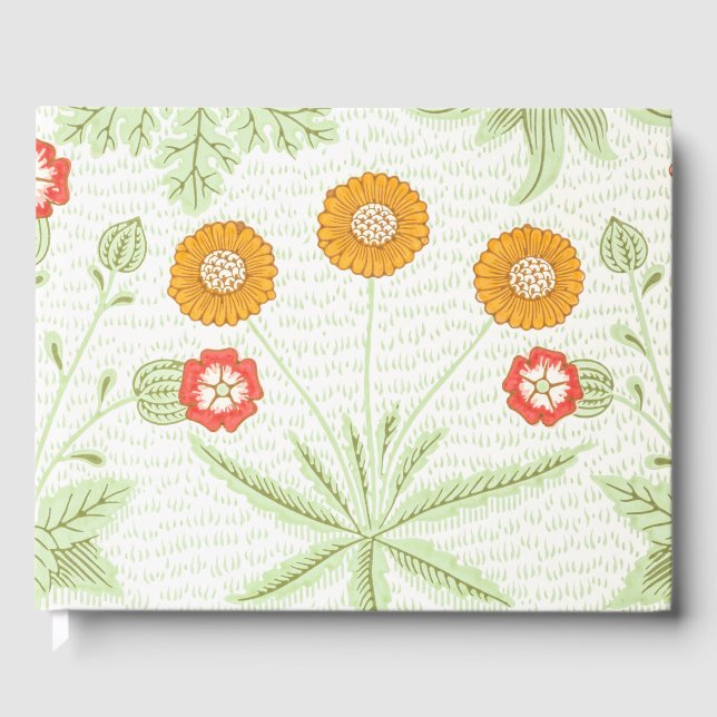 Morris Daisy, Classic Victorian Floral Pattern Guest Book (Front)