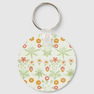 Morris Daisy, Classic Victorian Floral Pattern Key Ring