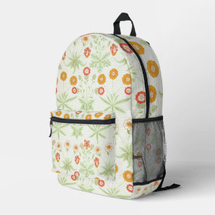 Morris Daisy, Classic Victorian Floral Pattern Printed Backpack