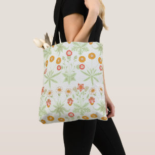 Morris Daisy, Classic Victorian Floral Pattern Tote Bag