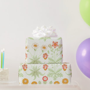 Morris Daisy, Classic Victorian Floral Pattern Wrapping Paper