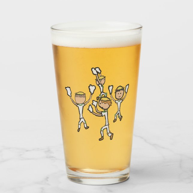 Morris Dancing Glass (Front Filled)