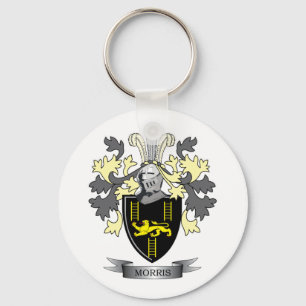 Morris Family Crest Coat of Arms Key Ring