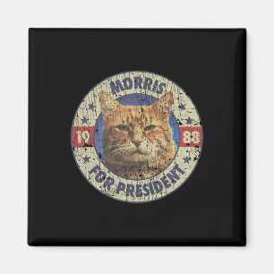 Morris For President Vintage 1988 Cat Lover  Magnet