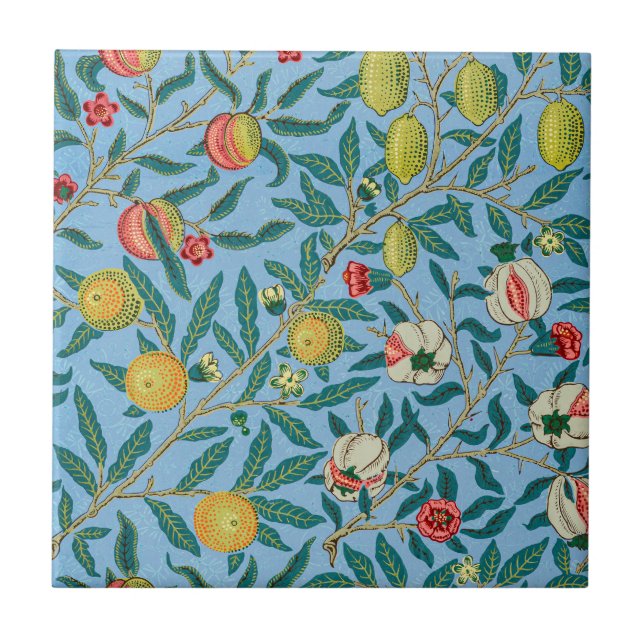 Morris - Four Fruits Ceramic Tile (Front)