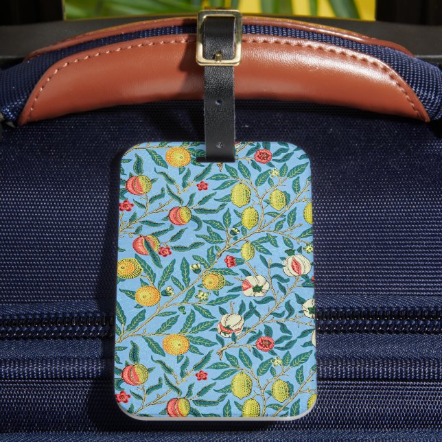 Morris - Four Fruits, popular pattern, Luggage Tag (Front Insitu 2)