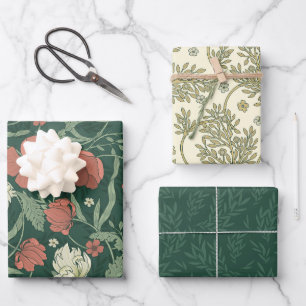Morris Garden Floral Pattern Wrapping Paper Sheet