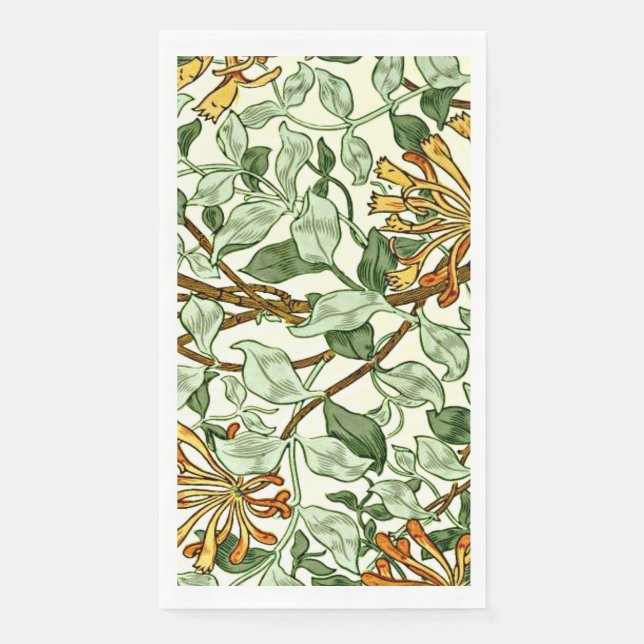 Morris - Honeysuckle green and gold Napkin (Front)