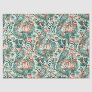 Morris Inspired Tulips,Peonies,Acanthus Green Tissue Paper