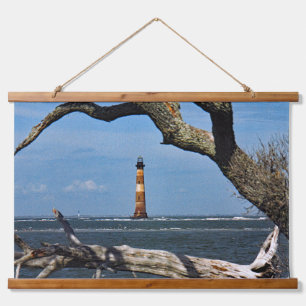 Morris Island Lighthouse Hanging Tapestry
