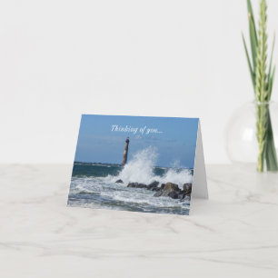 Morris Island Lighthouse Splash Thinking Of You Card