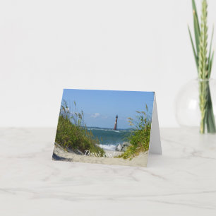 Morris Island Lighthouse Walkwaw Thank You Card