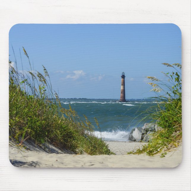 Morris Island Lighthouse Walkway Mouse Pad (Front)