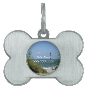Morris Island Lighthouse Walkway Pet ID Tag