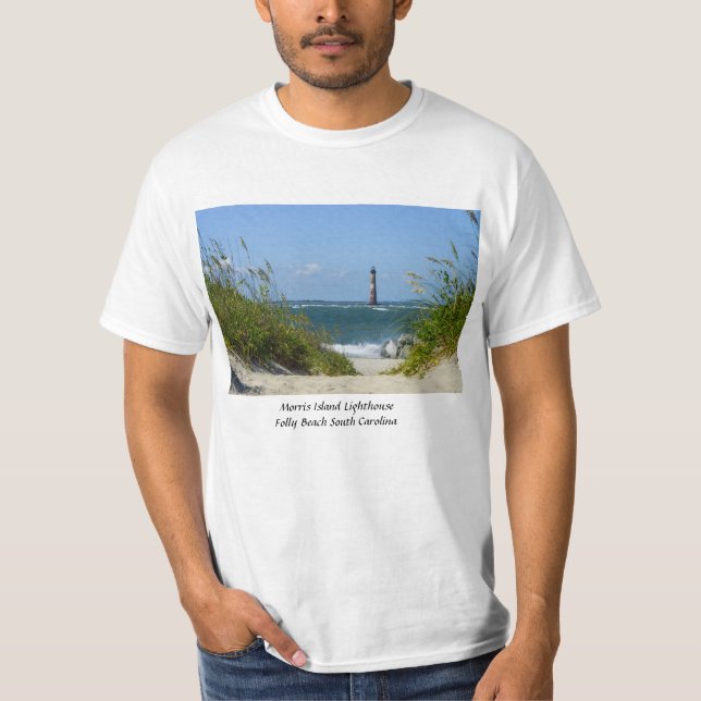 Morris Island Lighthouse Walkway T-Shirt (Front)