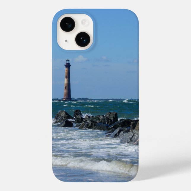 Morris Lighthouse Folly Beach iPhone Case (Back)