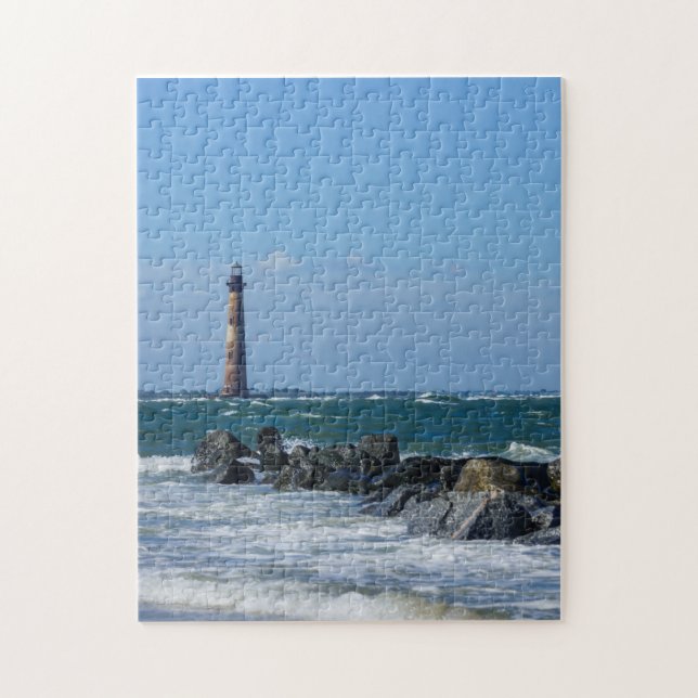 Morris Lighthouse Folly Beach Jigsaw Puzzle (Vertical)