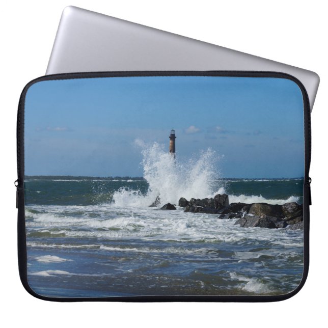 Morris Lighthouse Splash Laptop Sleeve (Front)