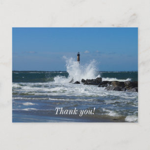 Morris Lighthouse Splash Postcard